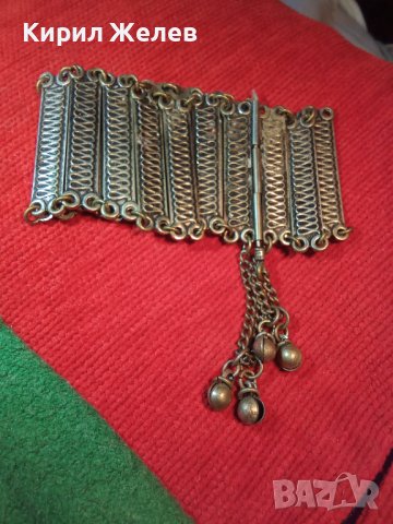 СТАРА БРОНЗОВА ПОСРЕБРЕНА ВЪЗРОЖДЕНСКА ГРИВНА със ЗВЪНЧЕТА 44321, снимка 8 - Антикварни и старинни предмети - 32265077