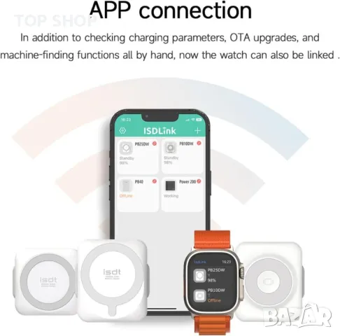 ISDT PB25 DW Преносимо зарядно устройство Power Bank, за iPhone/iWatch, 7000 mAh, снимка 5 - Аксесоари за Apple - 49944917