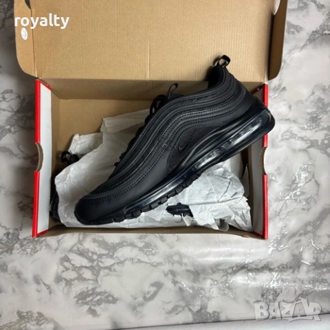 Nike Air Max 97 Triple Black Нови Мъжки Черни Маратонки Найк 40-45 Номер с Кутия , снимка 2 - Маратонки - 54314452