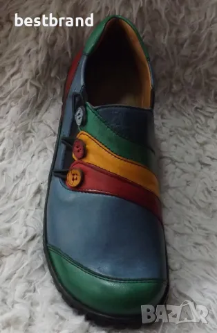 Дамски цветни обувки, естествена кожа, без връзки, код 74/129, снимка 16 - Дамски ежедневни обувки - 47630507