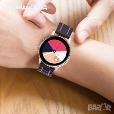 Двуцветни силиконови каишки с метална тока за quick release 20mm 22mm, снимка 3 - Каишки за часовници - 49423470