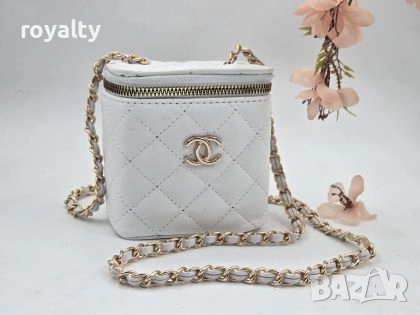 Ch🅰️nel Нова Бяла Кожена Дамска Чанта Ш🅰️нел 
