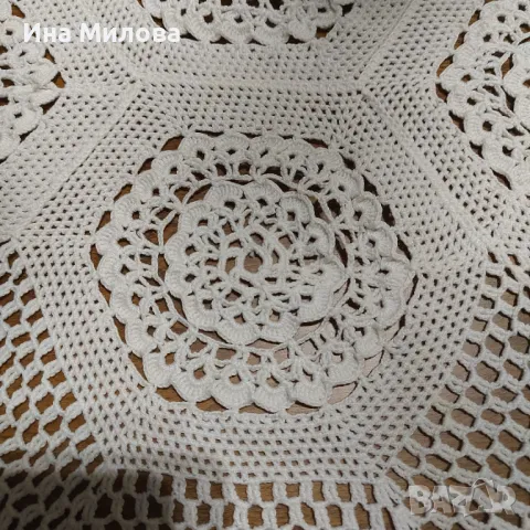 Покривка за маса кръгла на една кука, снимка 4 - Антикварни и старинни предмети - 50425045