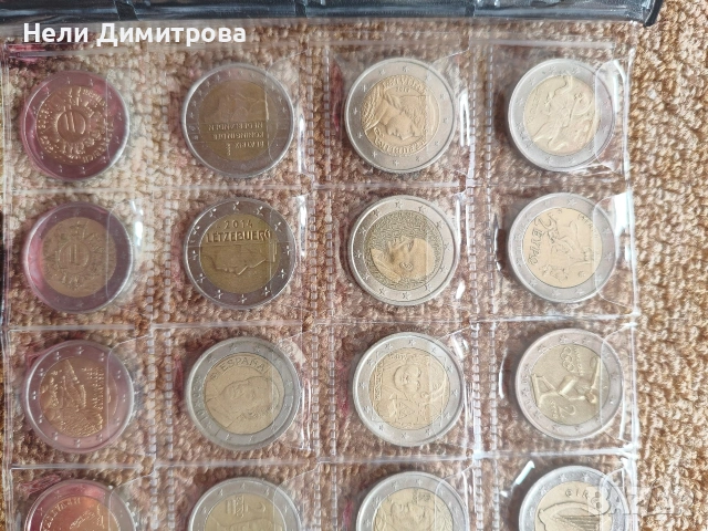 42 броя евро монети с различни гърбове , снимка 8 - Нумизматика и бонистика - 53887080