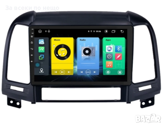 9-инчова мултимедия за HYUNDAI Santa Fe 2 (2006–2012) + подарък камера, снимка 2 - Аксесоари и консумативи - 51886097