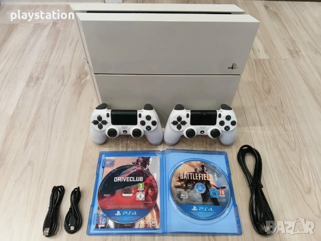 🤍 PS4 БЯЛ Лимитиран – 180 € (ПЪЛЕН КОМПЛЕКТ!), снимка 3 - PlayStation конзоли - 53876694