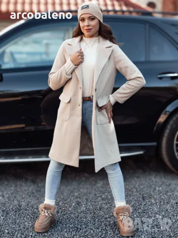 MODELOVA Дамско дълго палто oversize, 3цвята , снимка 3 - Палта, манта - 47646188