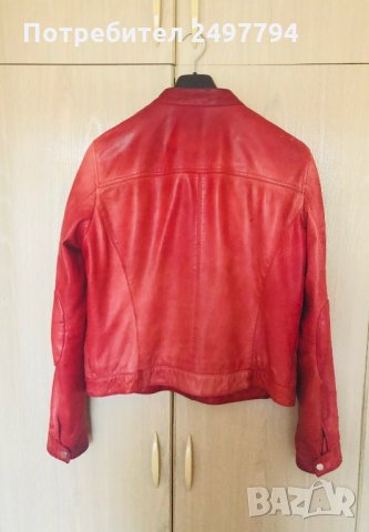 Кожено яке Massimo Dutti, снимка 6 - Якета - 29081144