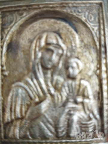 месингова икона, снимка 2 - Други ценни предмети - 42401864