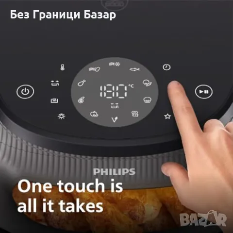 Нов Фритюрник без мазнина Philips 7.2L, 16 режима, лесно почистване, снимка 6 - Фритюрници - 49392394