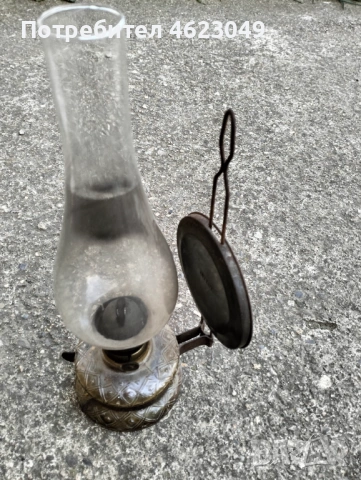 Стара газена лампа, снимка 4 - Антикварни и старинни предмети - 54227448