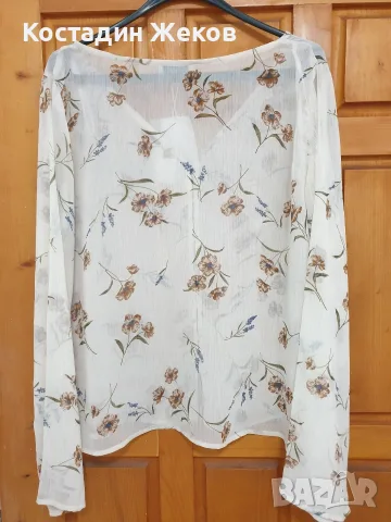 Нова със етикет. Дамска шифонена блуза с флорален принт от марката Sabo Skirt., снимка 2 - Ризи - 55806658