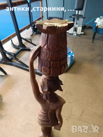 голяма дървена статуетка от масивно дърво!, снимка 15 - Статуетки - 52167017