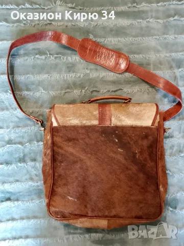 Дамска чанта естествена кожа и естествен косъм , снимка 2 - Чанти - 50299112