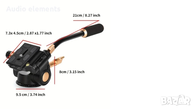 Фото видео глава за статив, снимка 5 - Чанти, стативи, аксесоари - 52226417