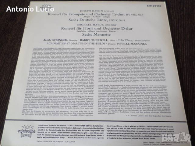Joseph Haydn - Michael Haydn - Horn Konzert, снимка 2 - Грамофонни плочи - 44693439