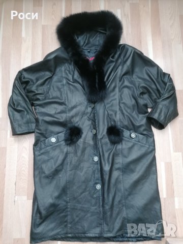 Кожено манто LEDERLAND с качулка 2ХЛ/3ХЛ, снимка 6 - Палта, манта - 42561501