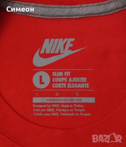 Nike Big Logo Tee оригинална тениска L Найк памучна спортна фланелка, снимка 4 - Спортни дрехи, екипи - 37683336
