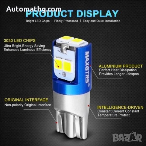 Диодни крушки Automat, За габарити, W5W, T10, снимка 5 - Аксесоари и консумативи - 31910417