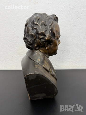 Тониран гипсов бюст на Йохан Волфганг. №8036, снимка 4 - Антикварни и старинни предмети - 54012766