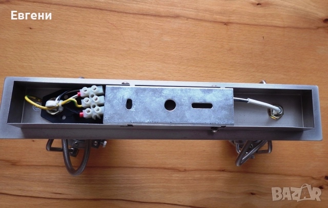 Двоен иноксов аплик (за стена или таван)с индустриален дизайн, снимка 6 - Лампи за стена - 52091534