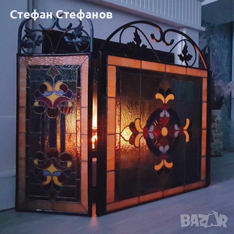 Параван за камина в стил Тифани, снимка 4 - Камини - 42829566