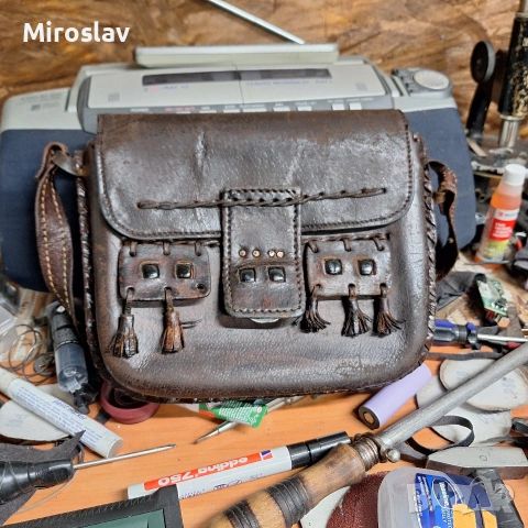 стара кожена чанта , снимка 6 - Чанти - 54151312