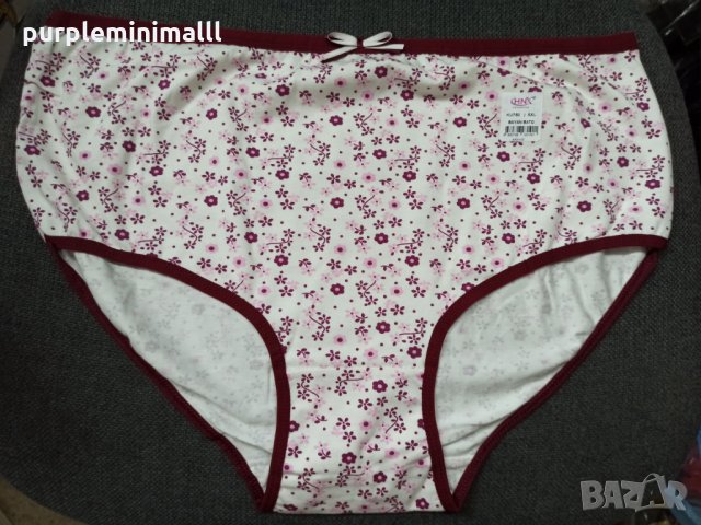 Бикини памучни памук и ликра голям размер 3XL , 4XL, 5XL, снимка 2 - Бельо - 29818421