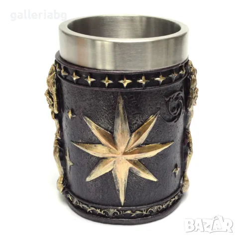 Чаша  с гръцки мотиви фигура Атлас, снимка 2 - Други - 48270788