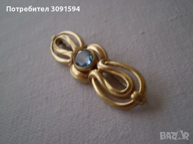 Античен син камък брошка - Art Deco - Германия 30-те години - брошка  Брошка Германия. 30-те години , снимка 11 - Антикварни и старинни предмети - 36512772