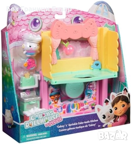 Нова Gabby's Dollhouse Кухня Кейки + Фигурка и Аксесоари за Деца играчка, снимка 2 - Кукли - 51493697
