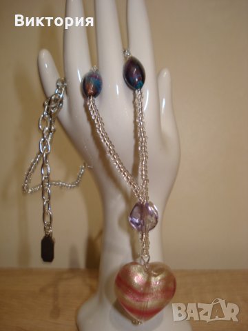 Колие Мурано Глас, снимка 2 - Колиета, медальони, синджири - 29164015