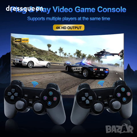 4117 Телевизионна игра с 35 000 вградени ретро игри и 2 безжични джойстици, снимка 4 - Други - 44793476