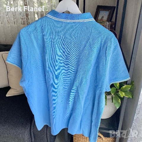 Moncler polo/поло тениска, ОРИГИНАЛНА, светъл син цвят, снимка 5 - Тениски - 54045303