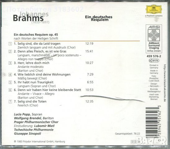 Johannes Brahms-Ein deutsches Requiem, снимка 2 - CD дискове - 34439962