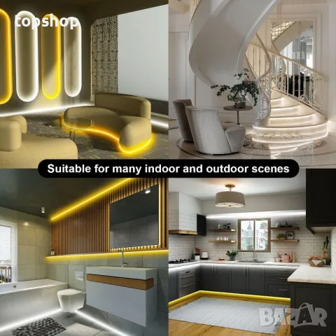 TENDIST Външна 7.5M неонова светодиодна лента IP67, топло бяло до студено бяло, 24V WiFi 3000K-6500K, снимка 7 - Лед осветление - 50303148