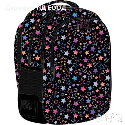 Раница с 3 ципа Hologram Stars 586523