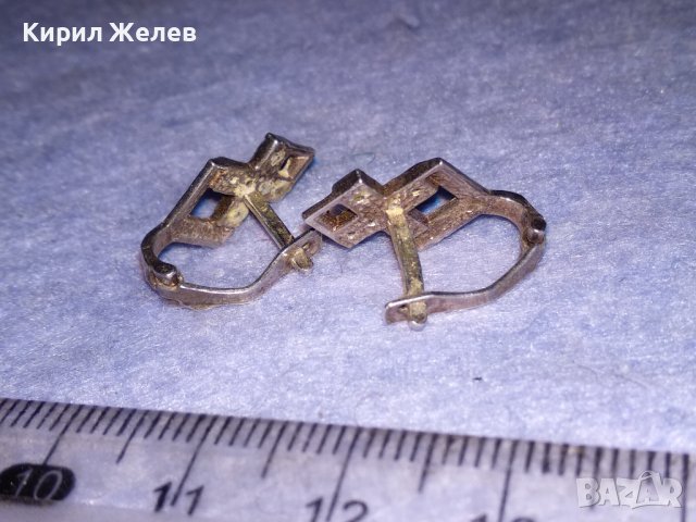 СРЕБЪРНИ СКЪПОЦЕННИ ВИНТИДЖ ОБЕЦИ СРЕБРО 925 с ЮВЕЛИРНО ФАСЕНИРАНИ БЛЕСТЯЩИ КРИСТАЛИ 29744, снимка 8 - Обеци - 40757622