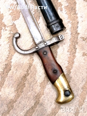 Френски щик нож байонет ГРА GRASS M1874 Waffenfabrik Steyr 1885 гръцка поръчка, снимка 4 - Антикварни и старинни предмети - 54020443
