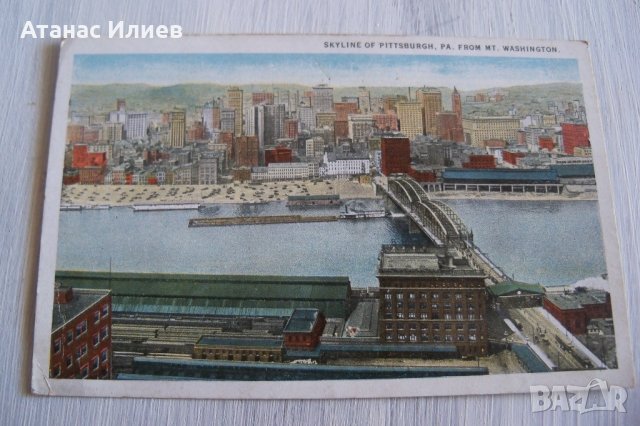 Стара пощенска картичка изглед към Питсбърг, САЩ 1928г.., снимка 4 - Филателия - 32063929