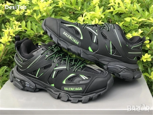 Balenciaga Track Sneaker "Black/Green" , снимка 4 - Маратонки - 54362350