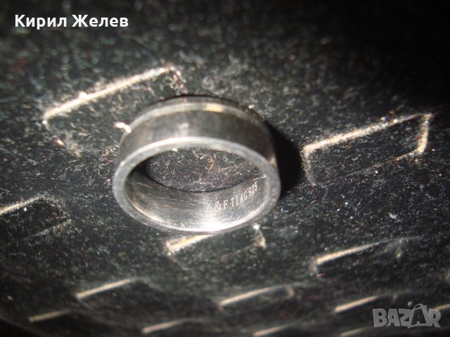 A&F TIAG 925 МАРКОВ СРЕБЪРЕН ПРЪСТЕН РОДИРАНО СРЕБРО 925 ПРОБА 19427, снимка 8 - Пръстени - 31574396