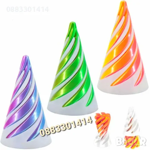 Спиралкон Spiral cone Фиджет Антистрес Невъзможна пирамида , снимка 3 - Образователни игри - 48990442