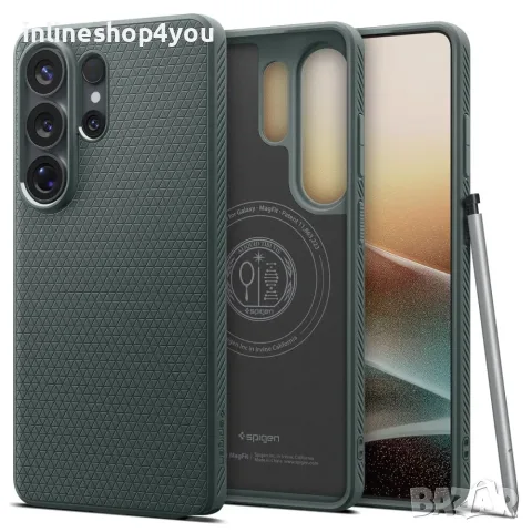 Оригинален Кейс Spigen Liquid Air MAGFIT за Samsung Galaxy S26 Ultra - Зелен