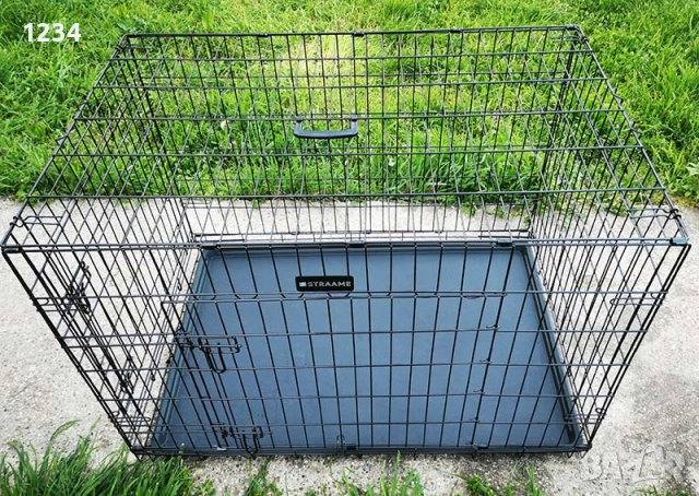 НОВА сгъваема метална клетка за куче 108х70х76см за транспорт и стационар 