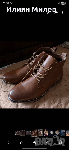 Мъжки кожени боти Deakins, снимка 2 - Мъжки боти - 52719347