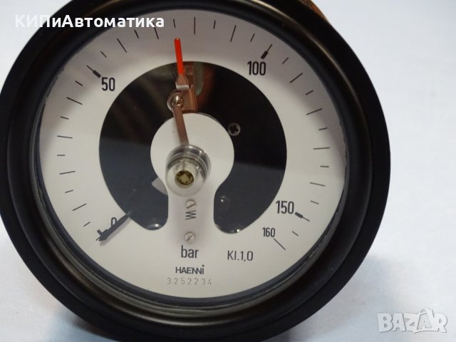 контактен Манометър HAENNi 160Bar Ø100mm G1/2”, снимка 2 - Резервни части за машини - 36987408