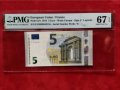 Европа, Франция банкнота 5 евро от 2013 г. PMG 67 EPQ, снимка 1