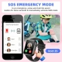 Нов черен Смарт часовник за деца GPS WiFi LBS 4G видео разговор SOS бутон игри, снимка 5