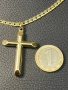 Златен Ланец кръст синджир krast ланче 14 к 585 gold zlato  lanec lance, снимка 4